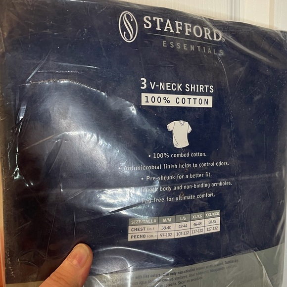 Stafford V-neck shirts brand new in package sz XXL - Picture 2 of 9